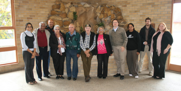 NTSCORP staff with Gomeroi Elders at the Gomeroi Nation Meeting held in Coonabarabran in April 2008