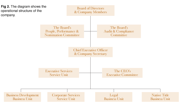 Fig 3. The diagram shows the operational structure of the company.